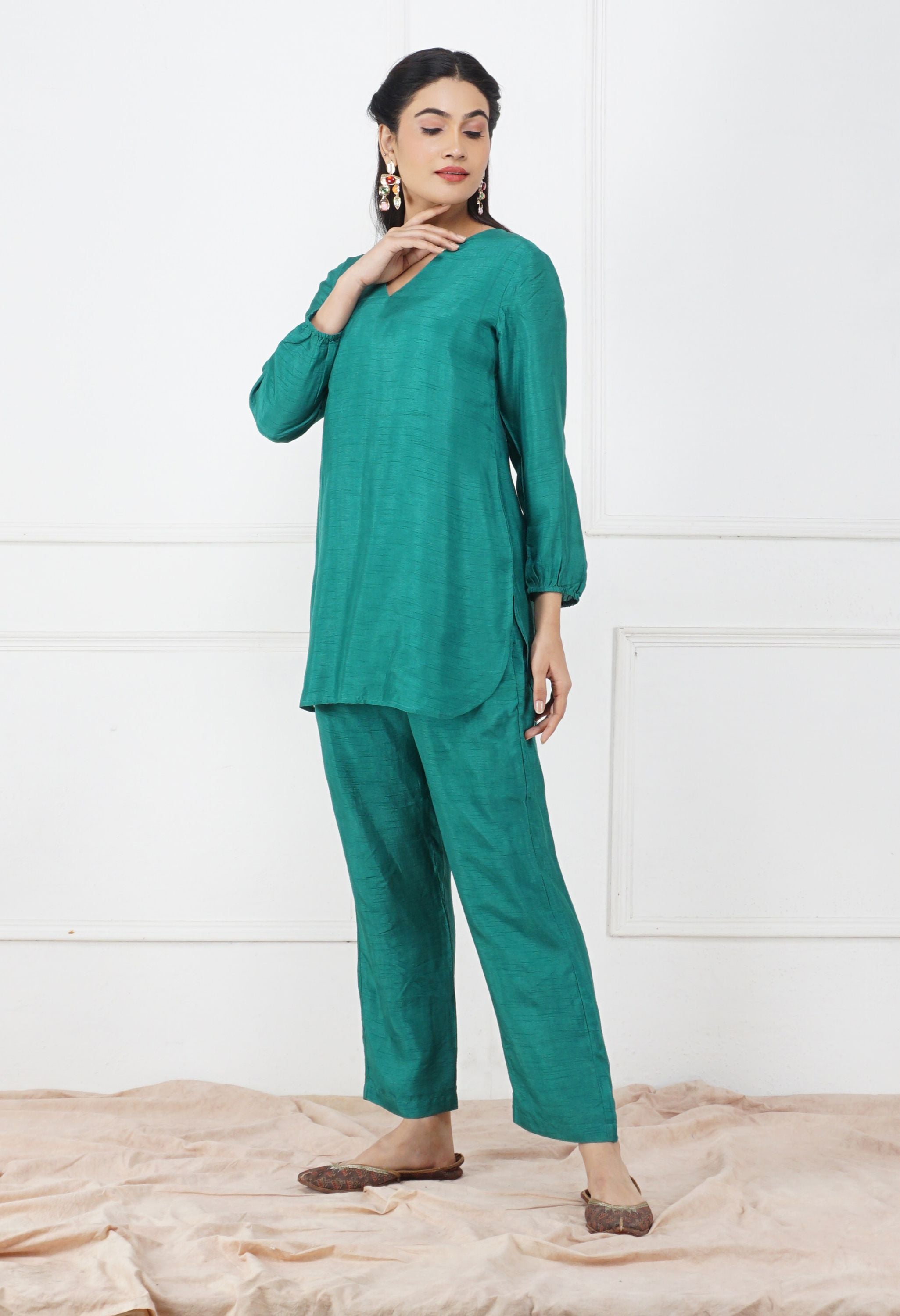 Silk Co Ord Set | Women Silk Clothing Set Online